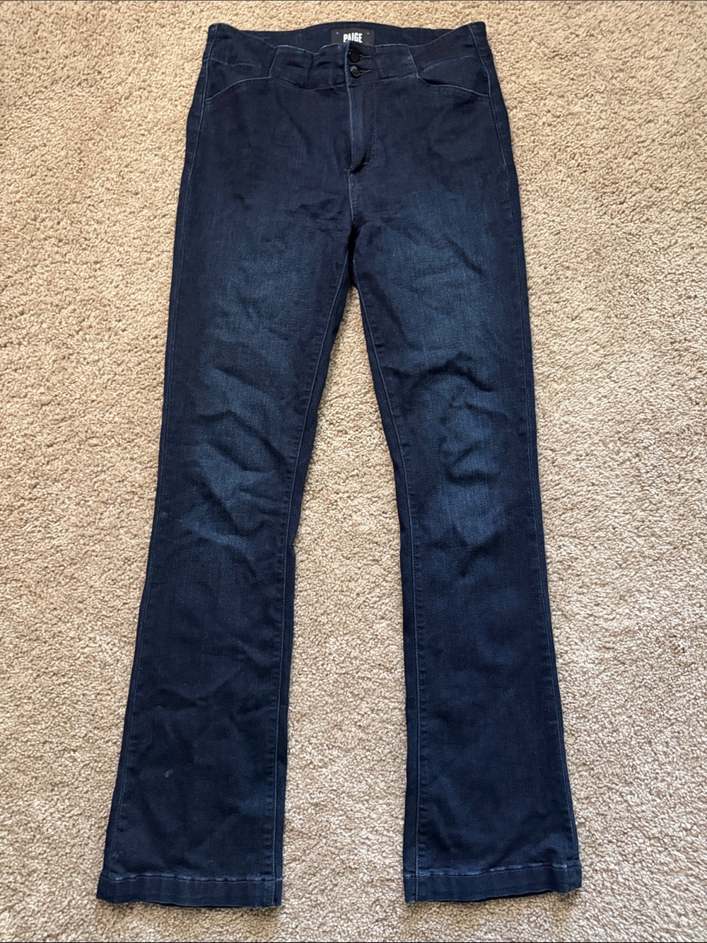 PAIGE Dark Navy High-Rise Jeans